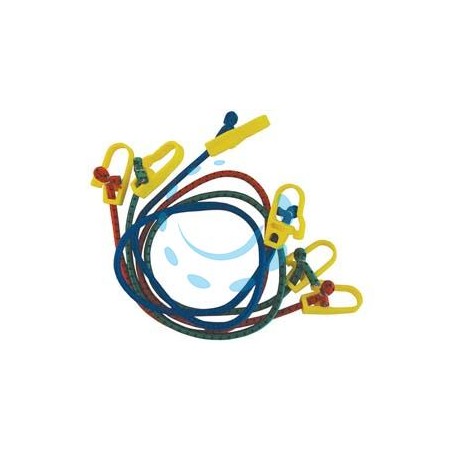 CORDA ELASTICA ALLACCIABAGAGLI CON GANCI IN PVC - ø mm.8x100cm.