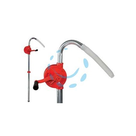 POMPA MANUALE ROTATIVA ALLUMINIO PER TRAVASO CARBURANTI 