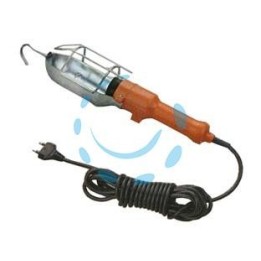 LAMPADA DA MECCANICO IN METALLO PORTATILE - mt.10 di cavo bipolare 2x0,75