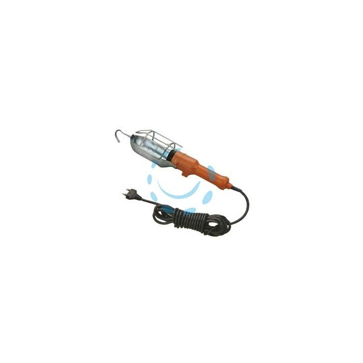 LAMPADA DA MECCANICO IN METALLO PORTATILE - mt.10 di cavo bipolare 2x0,75