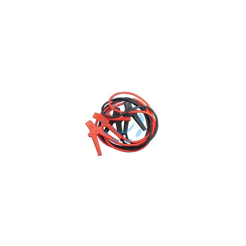 CAVI COLLEGAMENTO BATTERIA AUTO PINZE RIVESTITE - mt.3, 220A, cavo interno mm2 16