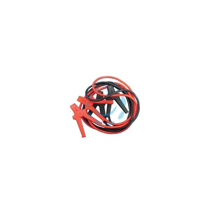 CAVI COLLEGAMENTO BATTERIA AUTO PINZE RIVESTITE - mt.3, 220A, cavo interno mm2 16