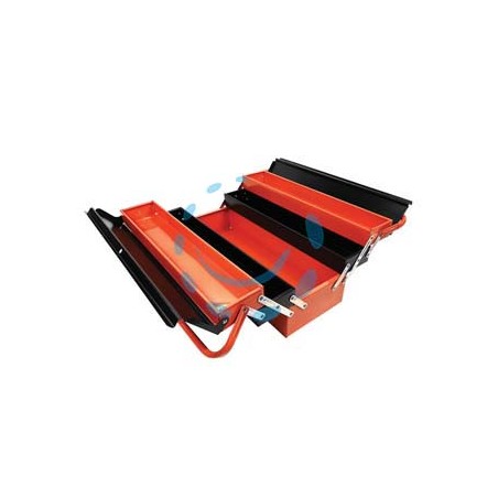 CASSETTA IN METALLO A 5 SCOMPARTI - cm.43x21x21h. 