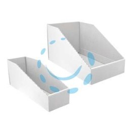 CONTENITORE BOCCA DI LUPO IN CARTONE BIANCO - mm.200x350x200h.