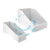 CONTENITORE BOCCA DI LUPO IN CARTONE BIANCO - mm.200x350x200h.
