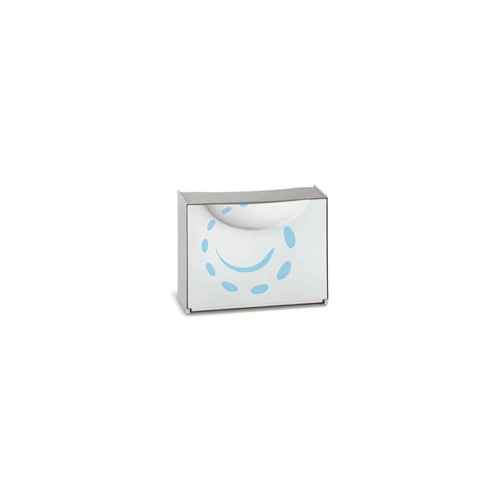 SCARPIERA COMPONIBILE HARMONY BIANCA/GRIGIA - mm.510x190x390h., colore bianco/grigio