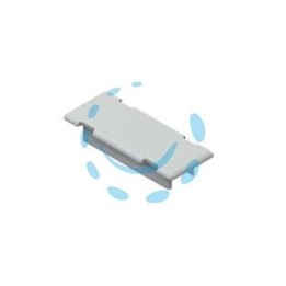 TAPPO SPORGENTE DI BLOCCO PER COPERTURE IN PLASTICA GRIGIO - mm.38x60