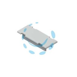 TAPPO SPORGENTE DI BLOCCO PER COPERTURE IN PLASTICA GRIGIO - mm.38x60