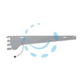 MENSOLA 4 GANCI INCLINABILE 13° PASSO 25 4A VERNICIATA GRIGIO RAL 7035 - mm.500 portata kg.80 a coppia