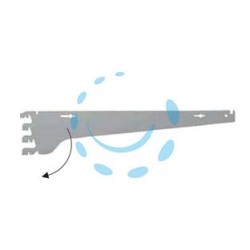 MENSOLA 4 GANCI INCLINABILE 13° PASSO 25 4A VERNICIATA GRIGIO RAL 7035 - mm.500 portata kg.80 a coppia