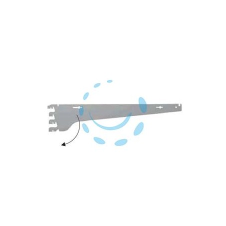 MENSOLA 4 GANCI INCLINABILE 13° PASSO 25 4A VERNICIATA GRIGIO RAL 7035 - mm.500 portata kg.80 a coppia