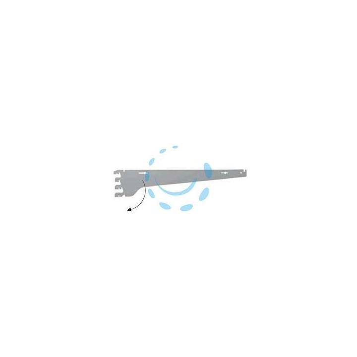 MENSOLA 4 GANCI INCLINABILE 13° PASSO 25 4A VERNICIATA GRIGIO RAL 7035 - mm.500 portata kg.80 a coppia