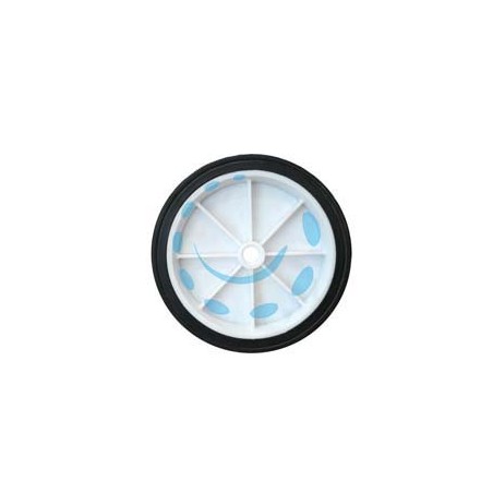RUOTA PER CARRELLO PORTACASSE PIENA MM.150 - ø mm.150x40 - ø foro mm.12 - interasse mm.55