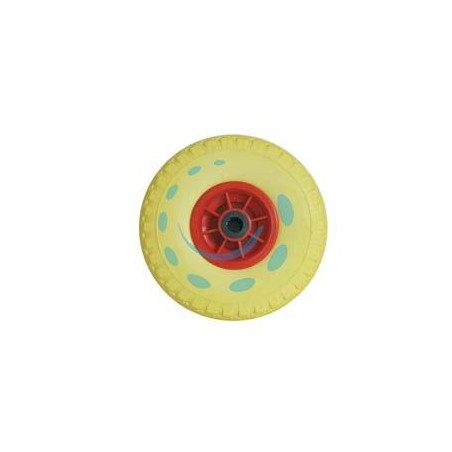 RUOTA PER CARRELLO PU PIENA MM.260 CERCHIO IN PLASTICA - ø mm.260x85 foro mm.20 senza cuscinetto