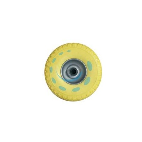 RUOTA PER CARRELLO PU PIENA MM.260 CERCHIO IN ACCIAIO VERNICIATO - ø mm.260x85 foro mm.20