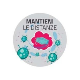 BOLLO ADESIVO CALPESTABILE MANTIENI LE DISTANZE CM.30X30 