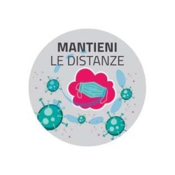 BOLLO ADESIVO CALPESTABILE MANTIENI LE DISTANZE CM.30X30 