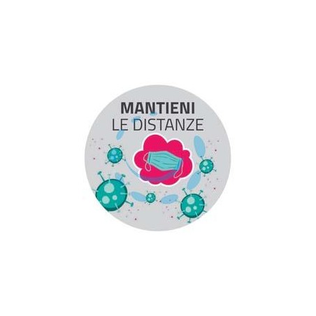 BOLLO ADESIVO CALPESTABILE MANTIENI LE DISTANZE CM.30X30 