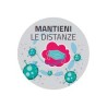 BOLLO ADESIVO CALPESTABILE MANTIENI LE DISTANZE CM.30X30 