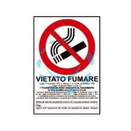 CARTELLO "VIETATO FUMARE" - cm.20x30h. 
