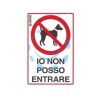 CARTELLO "IO NON POSSO ENTRARE" - cm.20x30h. 