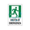 CARTELLO "USCITA DI EMERGENZA A DESTRA" - cm.20x30h. 