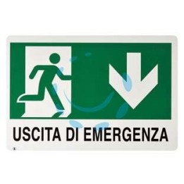CARTELLO "USCITA DI EMERGENZA" - cm.30x20h.