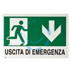 CARTELLO "USCITA DI EMERGENZA" - cm.30x20h.