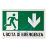 CARTELLO "USCITA DI EMERGENZA" - cm.30x20h.