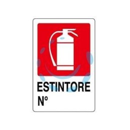 CARTELLO "ESTINTORE N°" - cm.20x30h. 