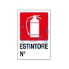 CARTELLO "ESTINTORE N°" - cm.20x30h. 