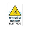 CARTELLO "ATTENZIONE RECINTO ELETTRICO" - cm.20x30h. 