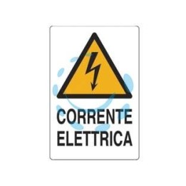 CARTELLO "CORRENTE ELETTRICA" - cm.20x30h. 