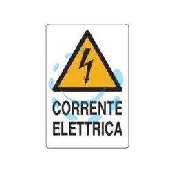 CARTELLO "CORRENTE ELETTRICA" - cm.20x30h. 