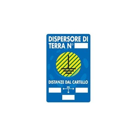 CARTELLO "DISPERSORE DI TERRA" - cm.20x30h. 