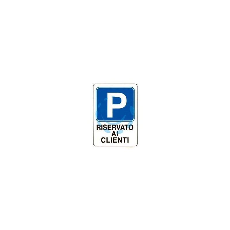 CARTELLO "PARCHEGGIO RISERVATO AI CLIENTI" - cm.20x30h.