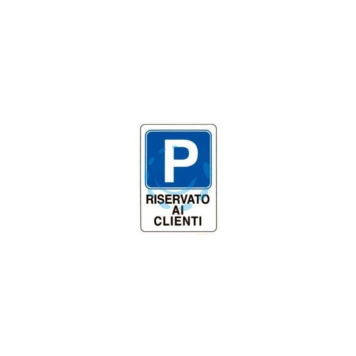 CARTELLO "PARCHEGGIO RISERVATO AI CLIENTI" - cm.20x30h.