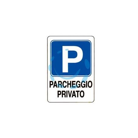 CARTELLO "PARCHEGGIO PRIVATO" - cm.20x30h. 