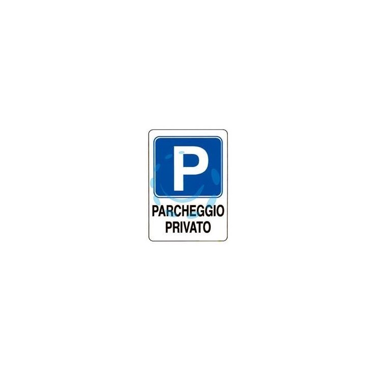 CARTELLO "PARCHEGGIO PRIVATO" - cm.20x30h. 