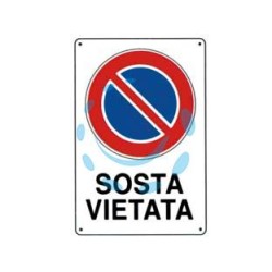 CARTELLO "SOSTA VIETATA" - cm.20x30h. 