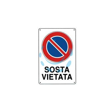 CARTELLO "SOSTA VIETATA" - cm.20x30h. 