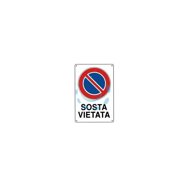 CARTELLO "SOSTA VIETATA" - cm.20x30h. 