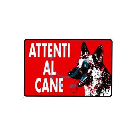 CARTELLO "ATTENTI AL CANE" - cm.30x20h.