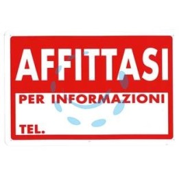 CARTELLO "AFFITTASI" - cm.30x20h. 