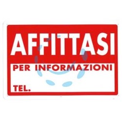 CARTELLO "AFFITTASI" - cm.30x20h. 