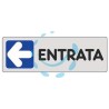 TARGHETTA ADESIVA "ENTRATA" (FRECCIA A SINISTRA) - cm.15X5h.