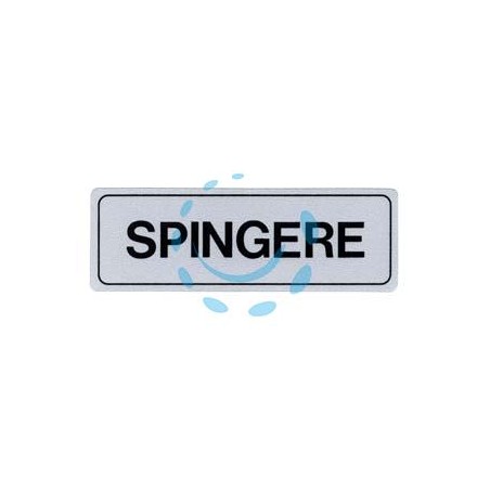 TARGHETTA ADESIVA "SPINGERE" - cm.15x5h.