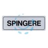 TARGHETTA ADESIVA "SPINGERE" - cm.15x5h.