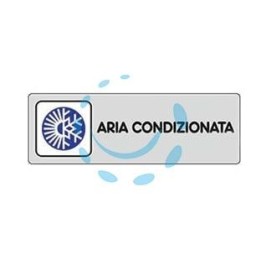 TARGHETTA ADESIVA "ARIA CONDIZIONATA" - cm.15x5h.