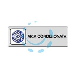 TARGHETTA ADESIVA "ARIA CONDIZIONATA" - cm.15x5h.
